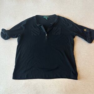 Lauren Ralph Lauren Black Short Sleeve Tee